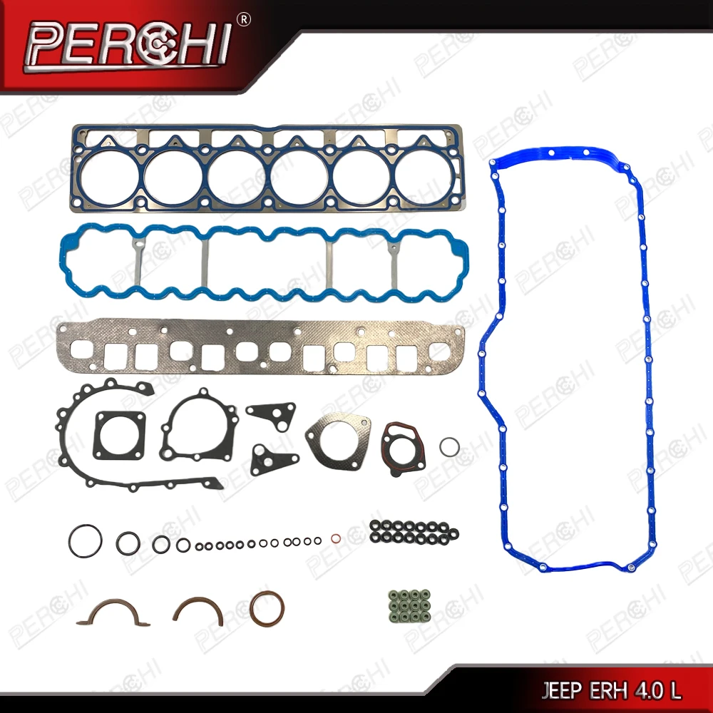 Фото Комплект прокладок головки двигателя MX ERH, полный комплект для JEEP CHEROKEE XJ COMANCHE MJ 4,0 HS9076PT3 803.160 02-10515-01 HS9076PT-3 HS5713Z №1