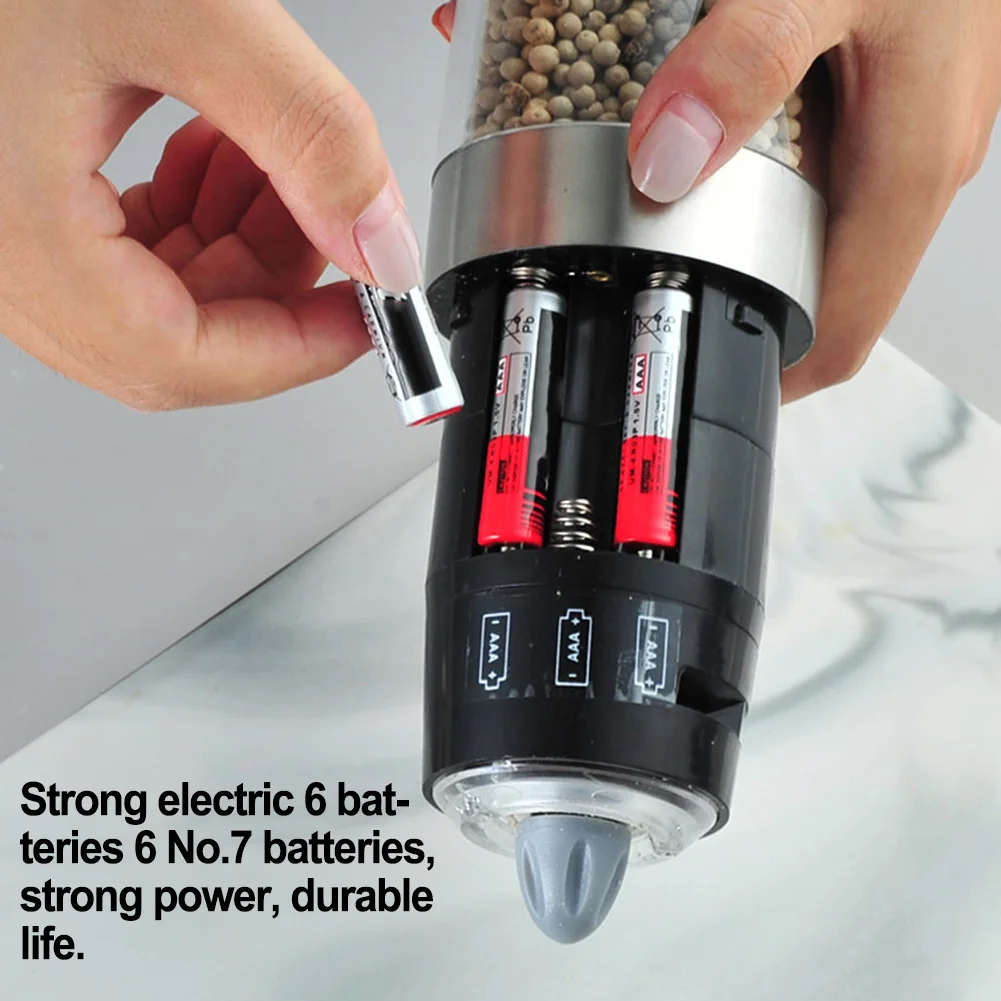 

Brand New Pepper Grinder Gravity Induction Bottle Body Ceramic Grinding Core Comfortable Feel Easy Cleaning Solid Material