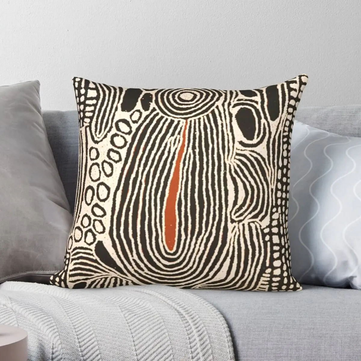 

Australian Aboriginal Art Square Pillowcase Polyester Linen Velvet Creative Zip Decor Throw Pillow Case Bed Cushion Cover 18"