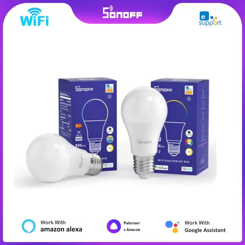 

SONOFF B02-BL/B05-BL Wi-Fi Smart LED Bulb EWeLink Smart Home 9W E26/E27 Dimmable RGBCW LED Lamp Voice Control Alexa Google Home