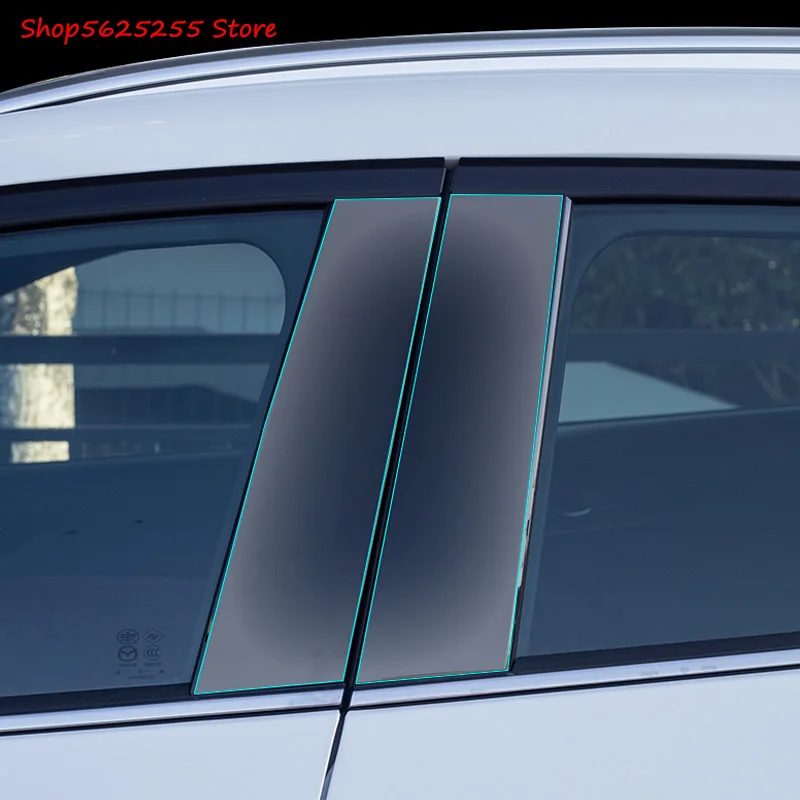 

For Mazda 3 CX30 2020 2021 2022 Accessories TPU Transparent Protective Film Center Pillar Front Triangular Sticker