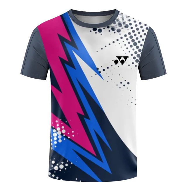 

2023 Men's T-shirt Quick Drying Training Suit Badminton Uniform Table Tennis Suit Printed T-shirt Boys' Breathable Sports