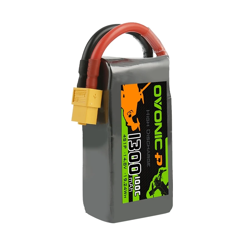 Литиевая батарея Ovonic Pro 1300mAh 100C/120C 4S/6S 14,8 V/22,2 V с разъемом XT60 для 5-дюймового FPV гоночного дрона Литиевая батарея Ovonic Pro 1300mAh 100C/120C 4S/6S 14,8 V/22,2 V с разъемом XT60 для 5-дюймового FPV гоночного дрона