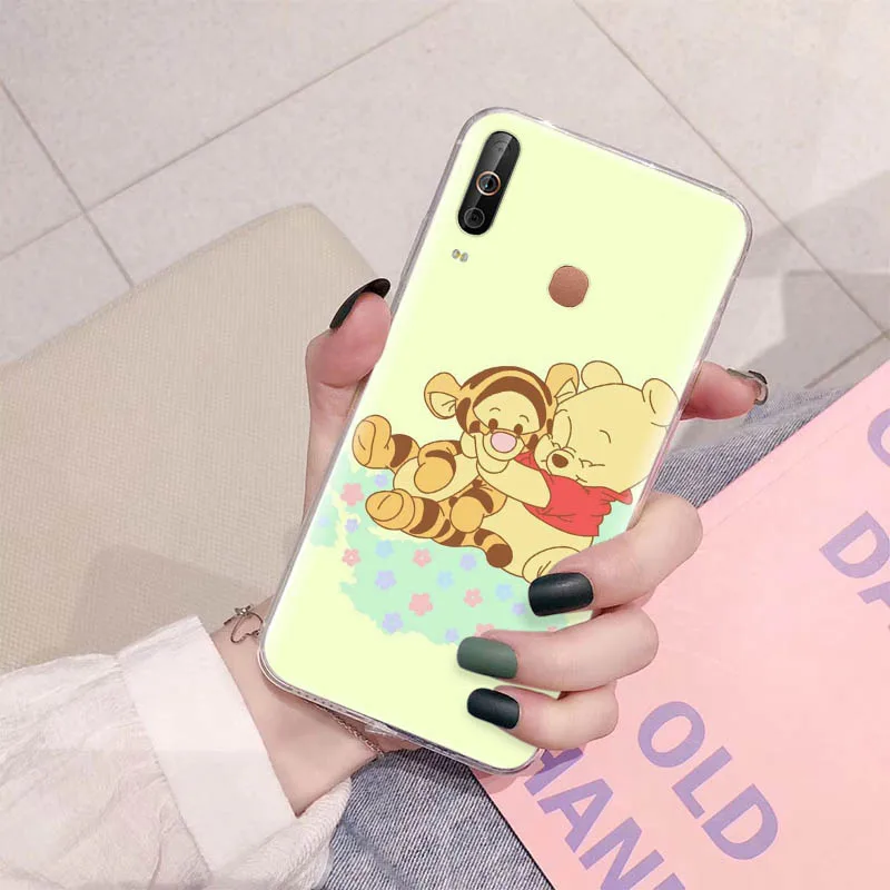 B-28 Винни-Пух из ТПУ для Tecno Camon 15 16 17 18 19 Pro Premier 17P 18i 18T 18P POP 4 5 LTE 3 Pova 2 Neo