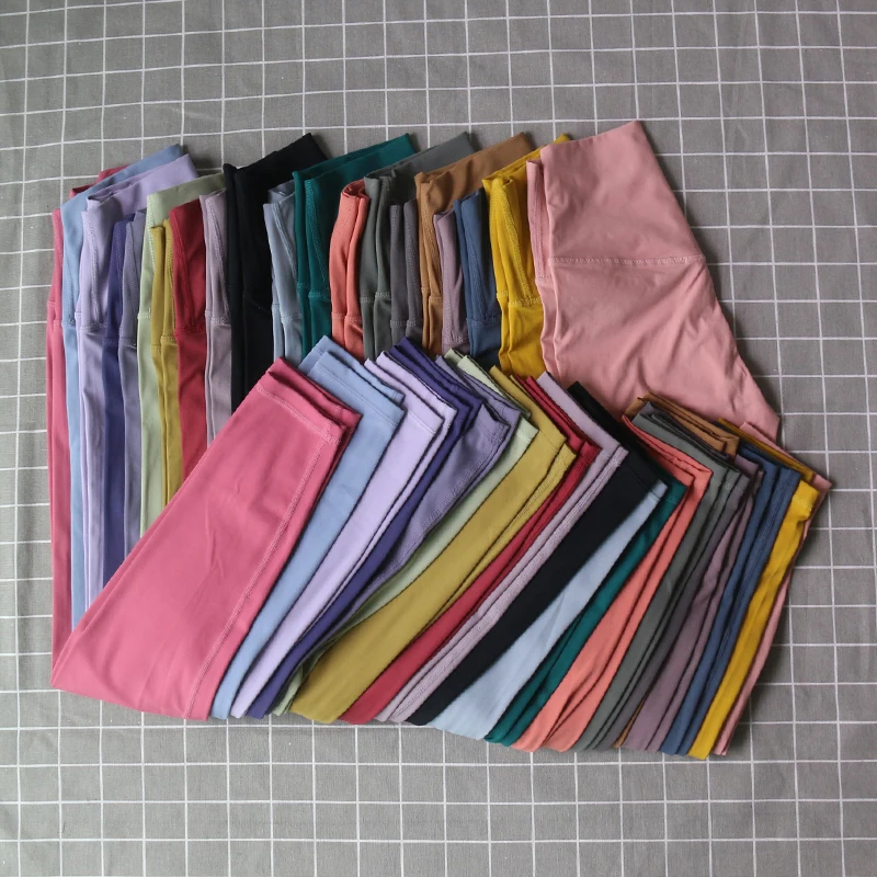 Lulu Yoga Leggings No T Line Women Sports Leggings High Waist Jogging High Quality Tights Soft Fitness Squat Proof Leggings