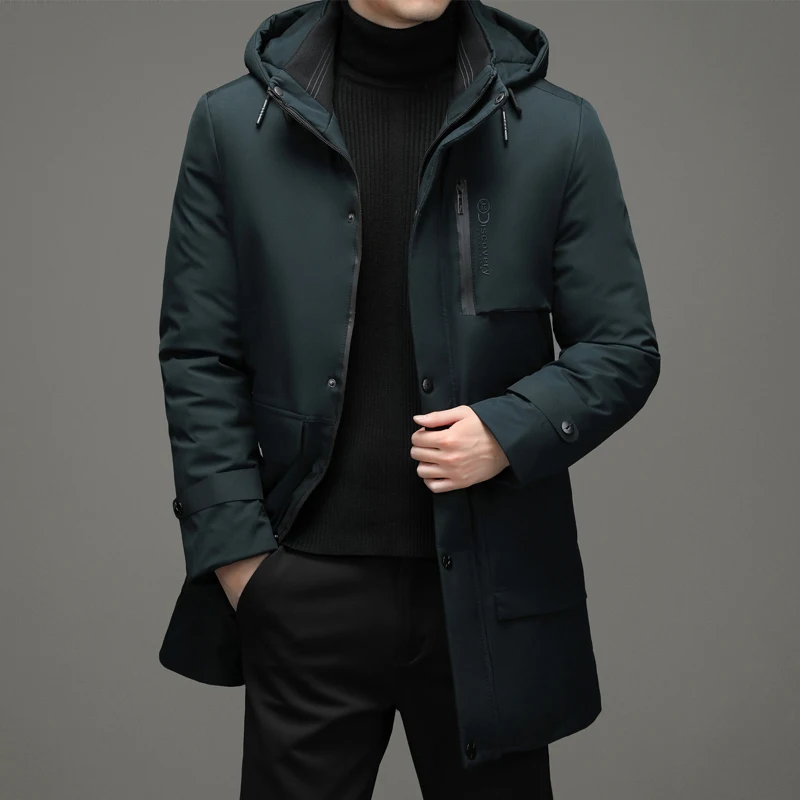 2022 Winter New Men's Jacket Coat Windbreaker Down Jacket Thick Thermal Coat Men Hooded Long Parka Windbreaker