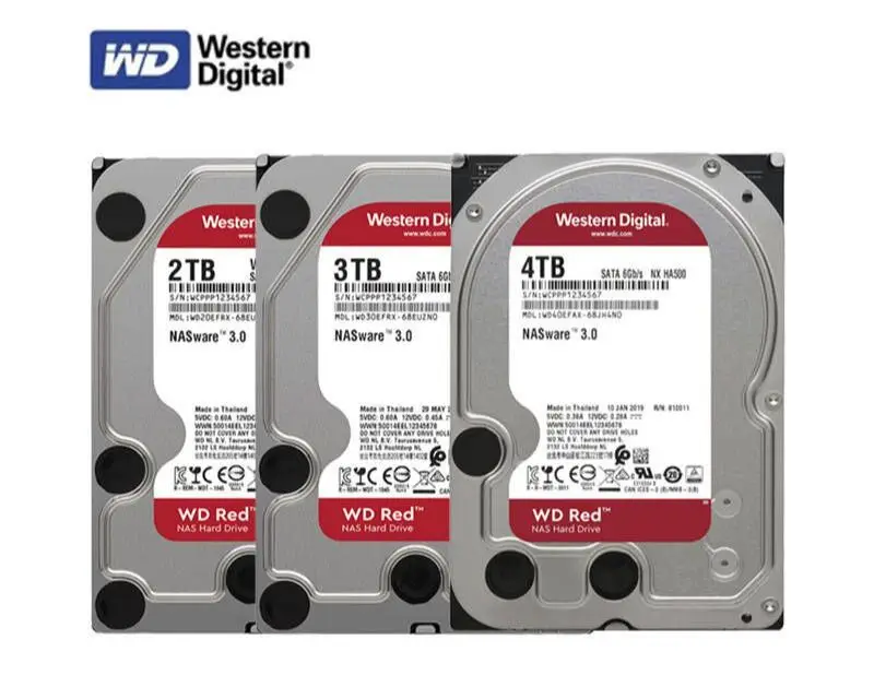 Western Digital WD Red NAS Hard Disk Drive  2TB 3TB 4TB - 5400 RPM Class SATA 6 GB/S 256 MB Cache 3.5-Inch for Decktop Nas