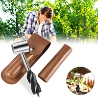 bushcraft hand drill manual auger drill hand auger drill bit outdoor survival punch tool for camping bushcraft outdoor