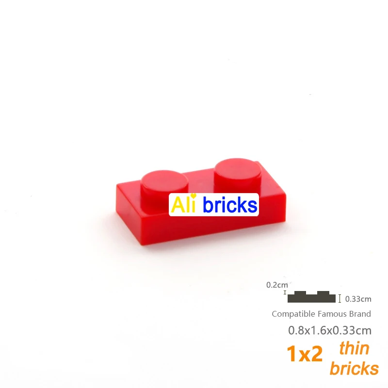 Фото 100 шт./партия, Детский конструктор MOC, 1x2 №3