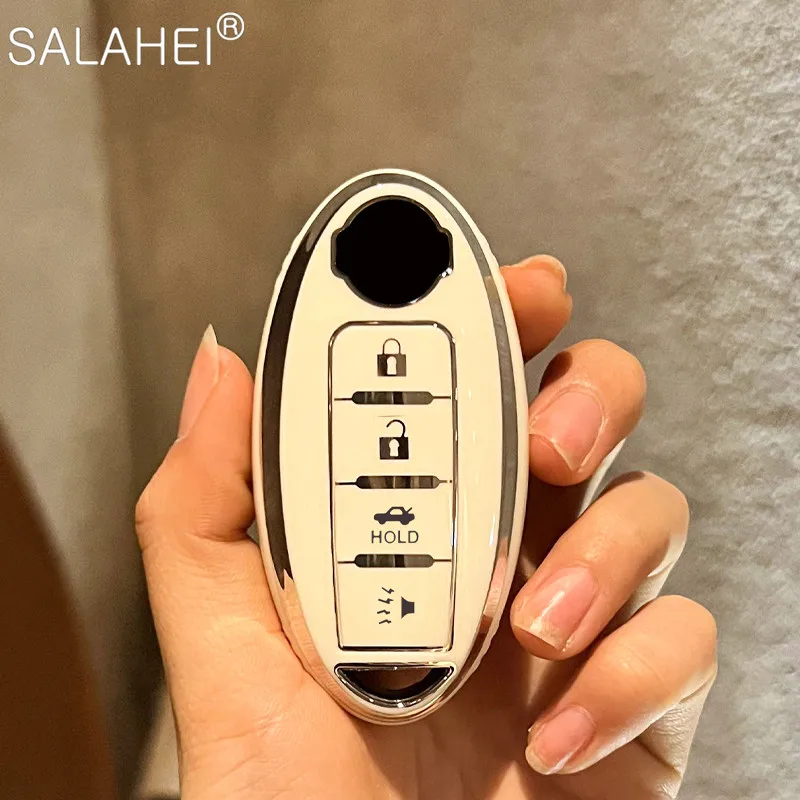 

New Full Cover Soft TPU Car Key Case For Nissan Versa Maxima Altima Rogue Armada Sentra Murano For Infiniti FX35 Car Accessories