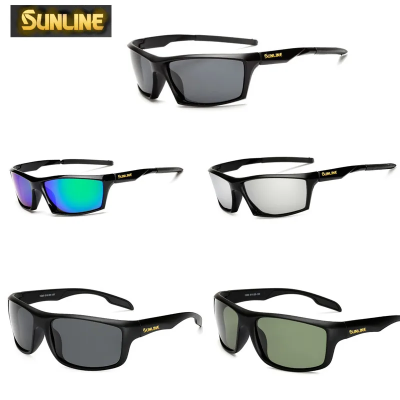 

Brand Sunline Polarized Fishing Glasses UV400 Designer Unisex Oval Sun Glasses Anti-lost Rope Fishing Eyewear Riding Sunglasses