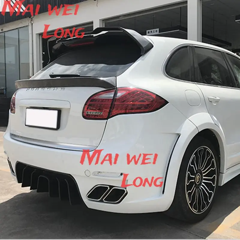 Настоящее углеродное волокно задний спойлер на крышу багажника для Porsche Cayenne 958 2011