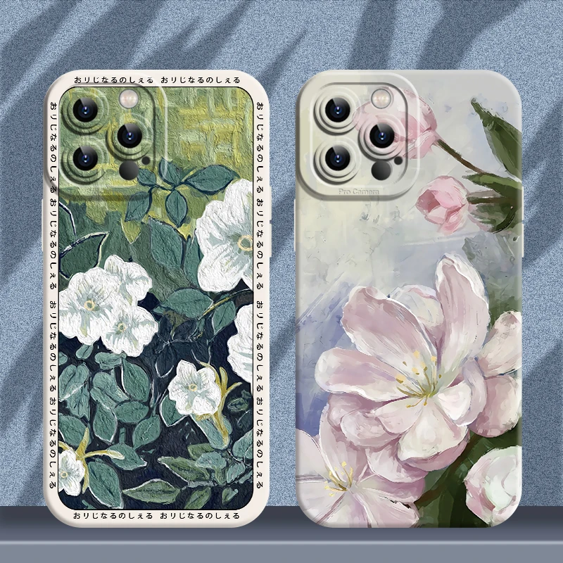 

flower Case For Vivo Y35 Y33s Y33t Y20 Y21 Y22 Y15s Y16 Y01 Y02s Y11s Y12 Y17 Y55 Y73 Y75 X80 Pro T1 Pro V17 Neo V21 V23 V25 S1