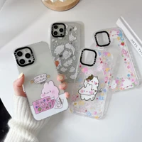 2022 cartoon soft clear phone case for iphone 11 12 13 pro max 13 mini xs xr 7 8 plus cute little white rabbit back cover