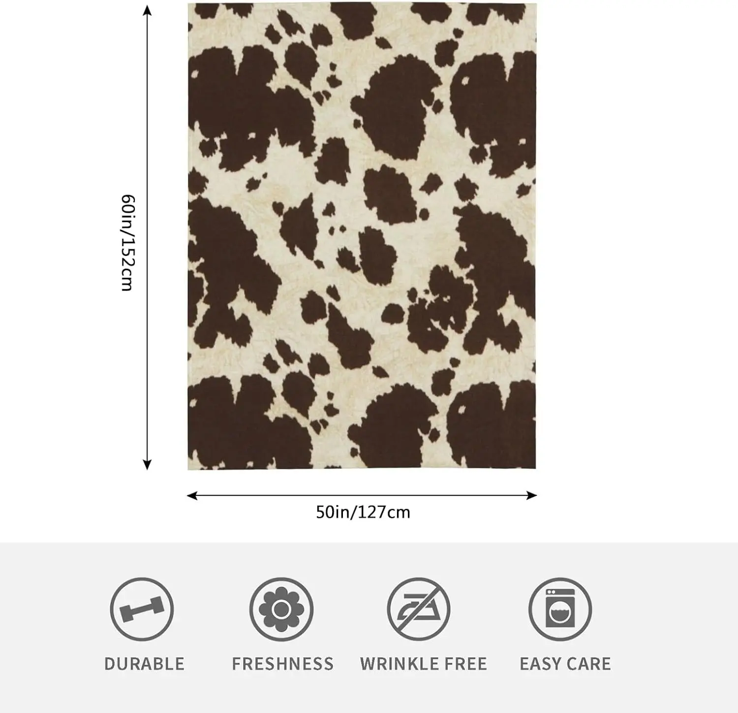 HGOD DESIGNS Manta для флисового цвета с estampado de piel Fagón y blanco ультра suave acogedora decorativa