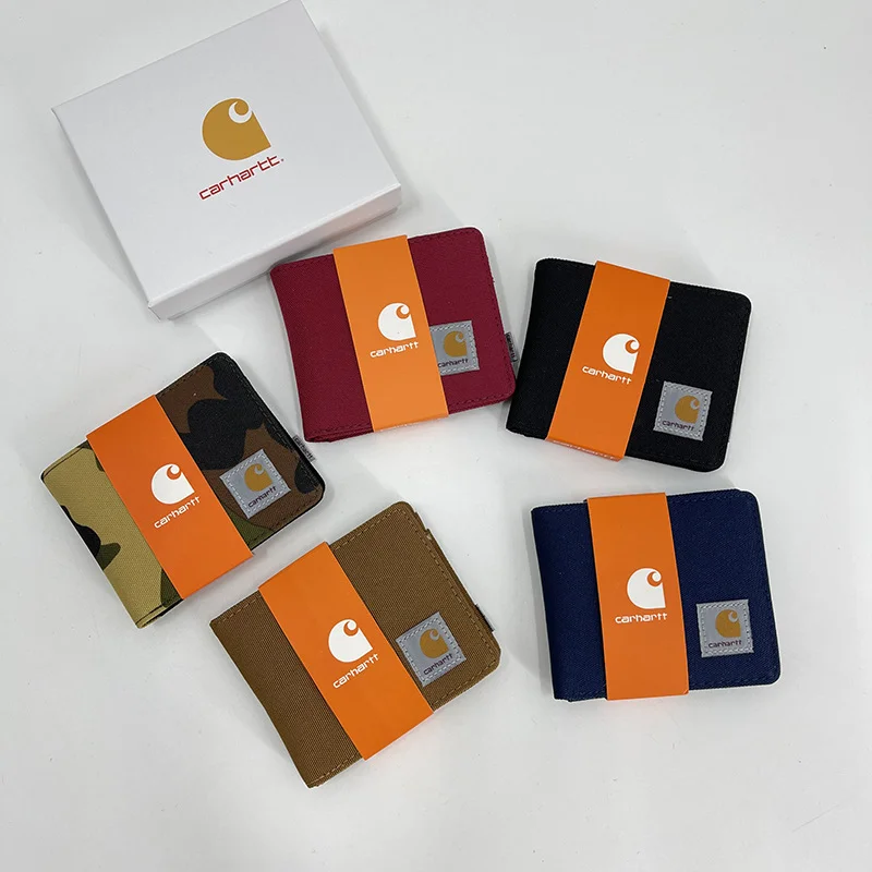 

Кошелек Carhartt для мужчин, тонкий хипстерский бумажник из воловьей кожи с отделениями для кредитных карт и удостоверений личности, Роскошный ...
