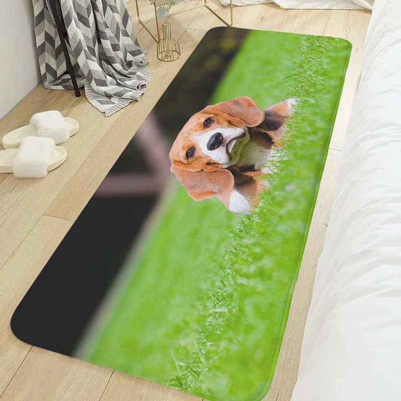 Коврик для спальни с изображением собаки Бигль нескользящий коврик ног кухни