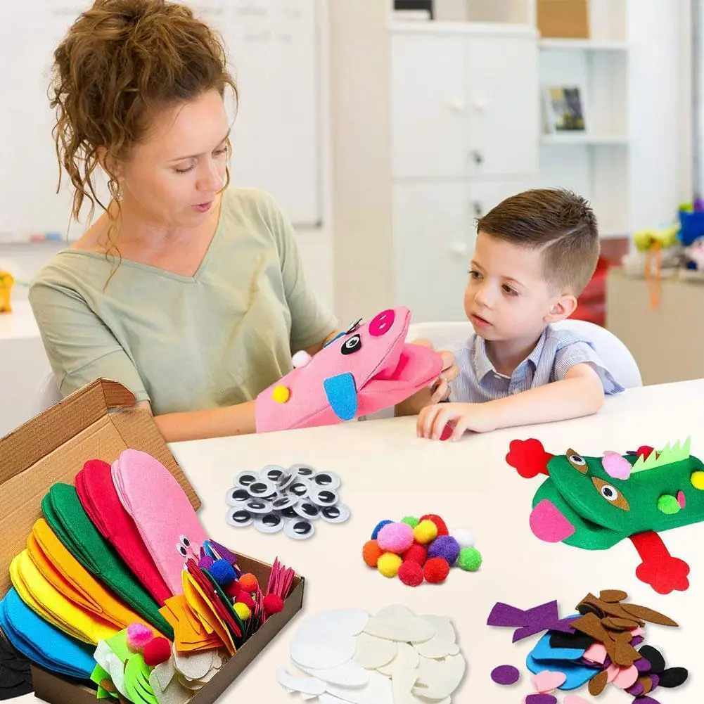 

Diy Felt Material Kit Hand Puppet Making Kit Felt Cloth Puppet Toy Diy Kit Education Making Hand Children Material Handmade Z1x8