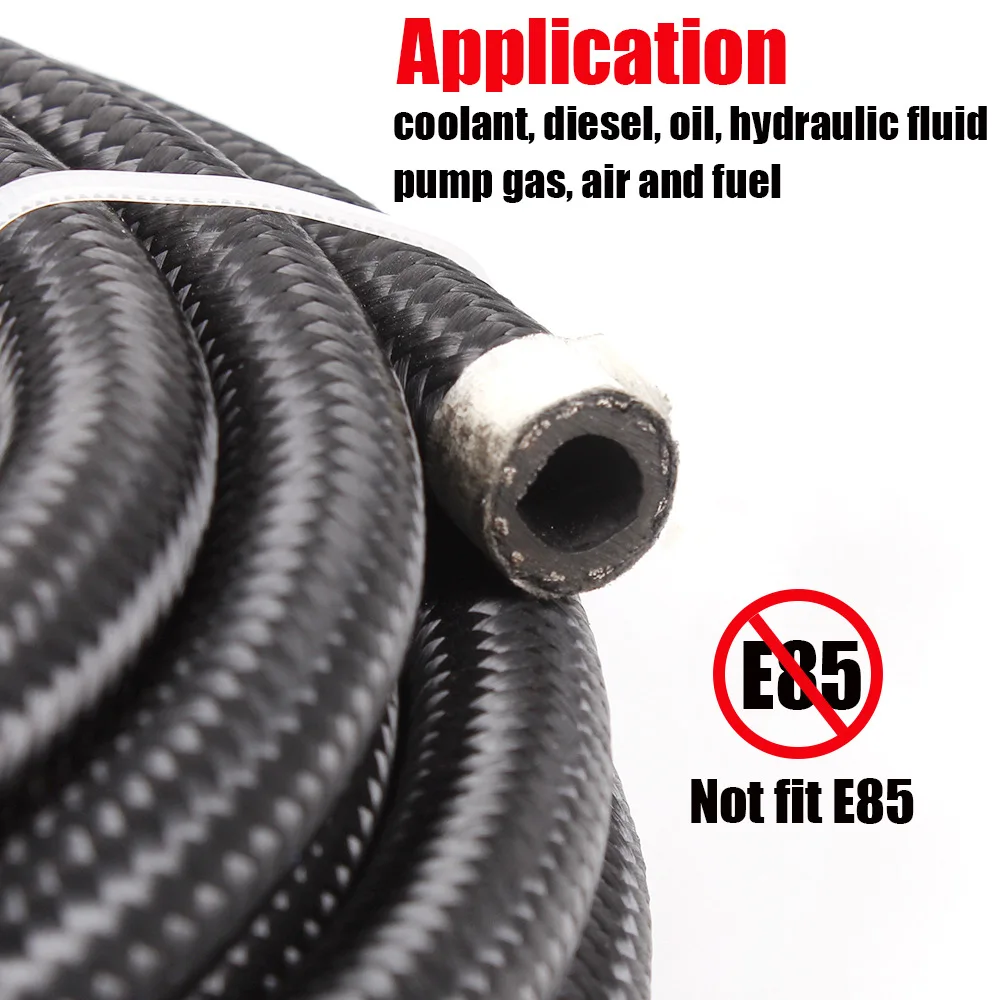 8AN 20 футов универсальный плетеный шланг для масляной топливной линии из