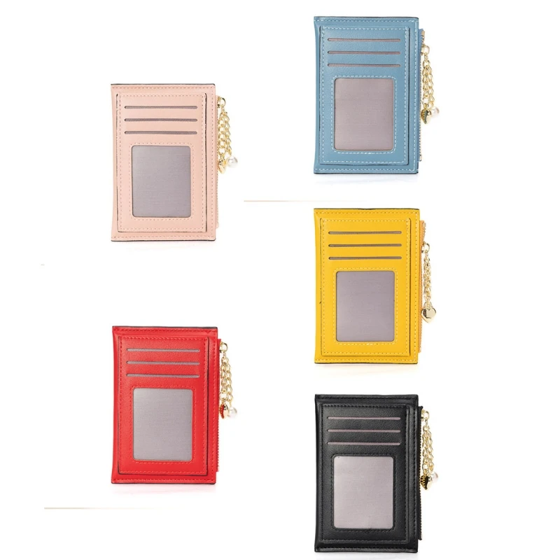 

New Women PU Leather Wallet Zipper Pocket Credit Card Holder Lady Mini Purse Handbag
