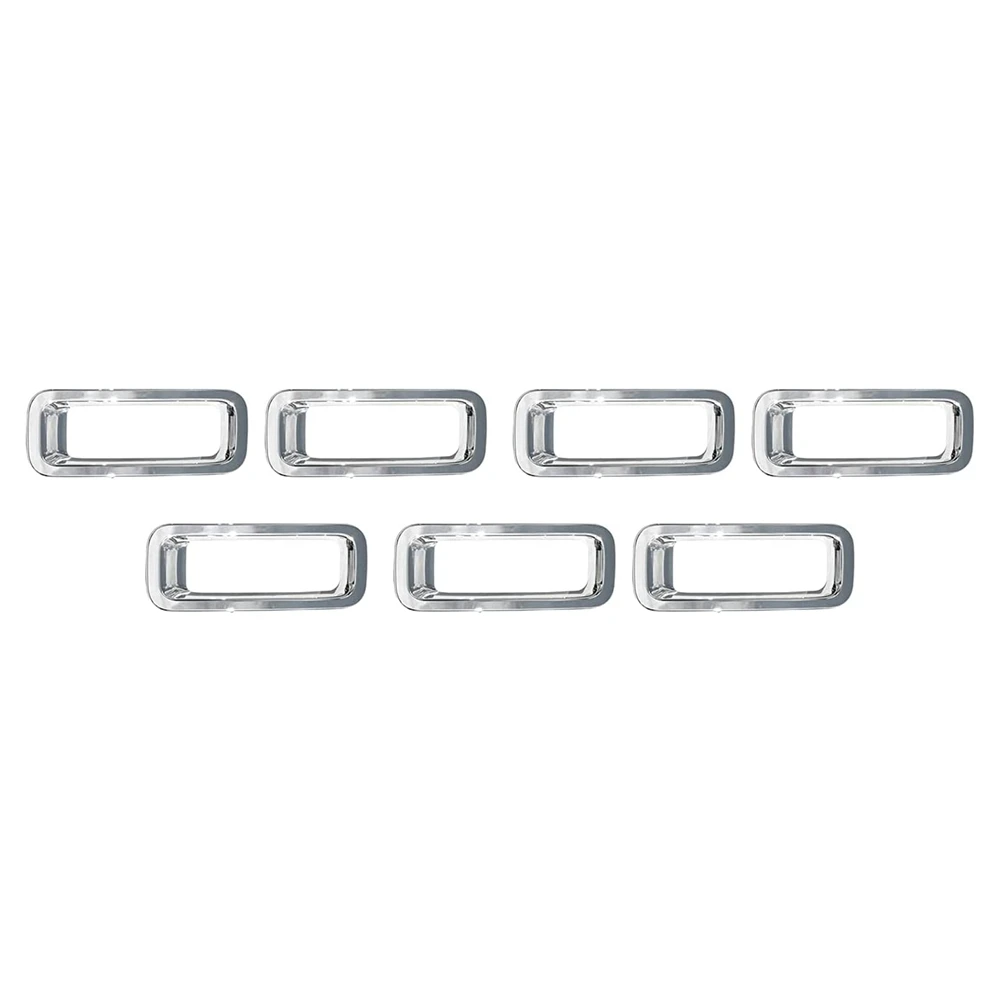 

Front Grille Rings Grill Inserts Cover for -Jeep Patriot 2011-2016 Accessories, Chrome Cover Frame Trims Kit 7PCS