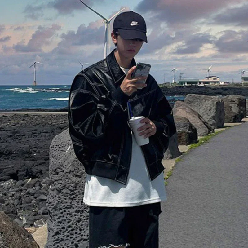 Мужская короткая осенняя куртка уличная одежда