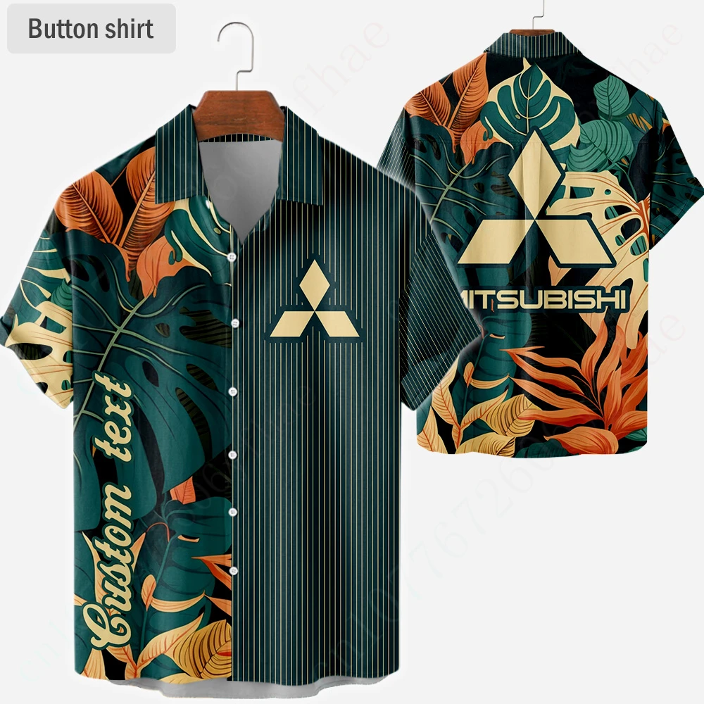 

Mitsubishi Unisex Clothing Anime Oversized T-shirt Casual Shirts For Men Women 3D Button Cardigan Harajuku Shirts And Blouses