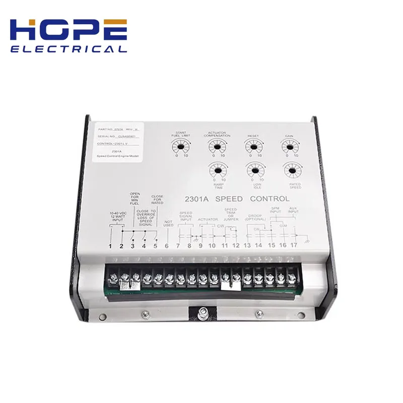 Woodward 2301A 9907-014 Panel sterowania gubernatora 9907-018 Regulator 9905-026 Moduł kontroli prędkości regulatora