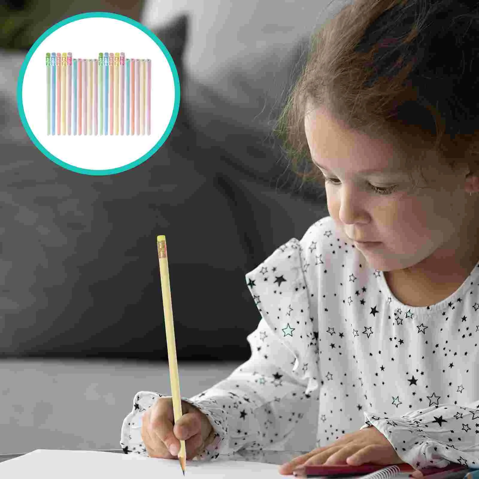 

School Kids Pencils Smooth Writing Comfortable Grip Sketch Graphite Children