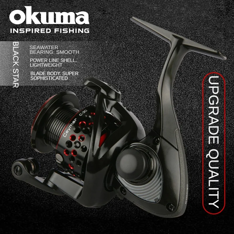 

Okuma Ceymar Spinning Reel 7+1BB Max 15KG Power Ultimate Smoothness Fishing reel Corrosion-resistant graphite body Fishing Reels