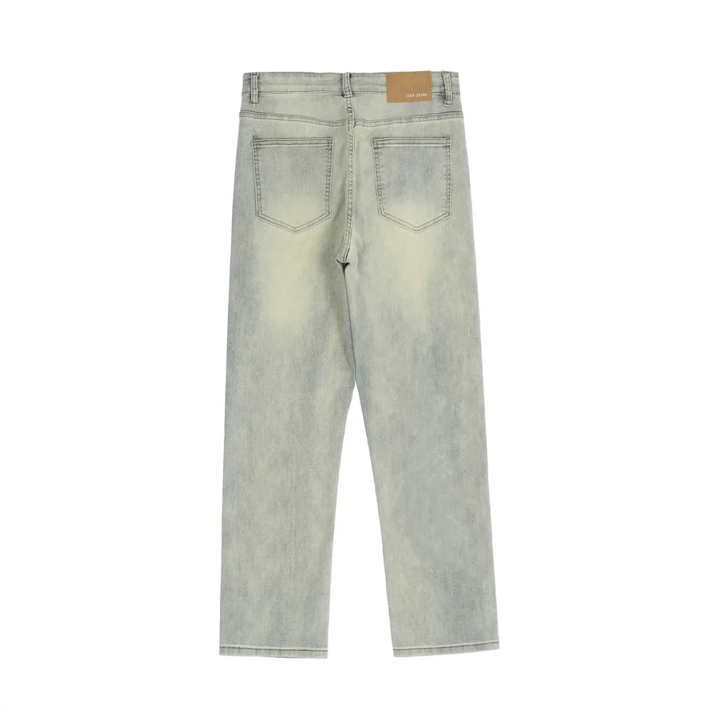 2023 Vintage Denim Pants Men Streetwear Retro Denim Pant Jeans HipHip Casual Joggers Trousers Jeans Cotton