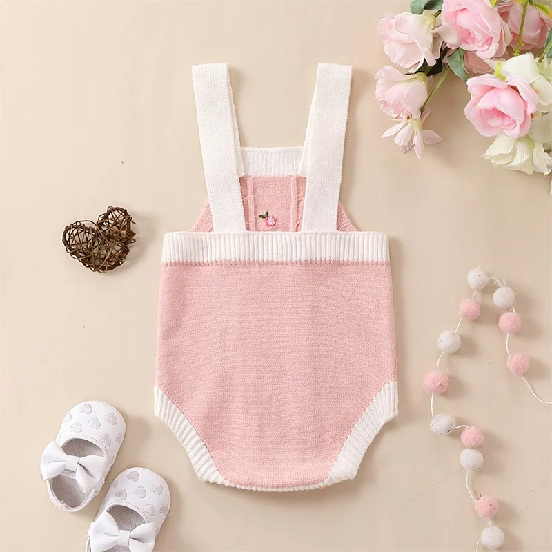 

Toddler Baby Girls Knit Bubble Romper Sleeveless Cute Bodysuit Jumpsuit Infant Fall Clothe Outfits