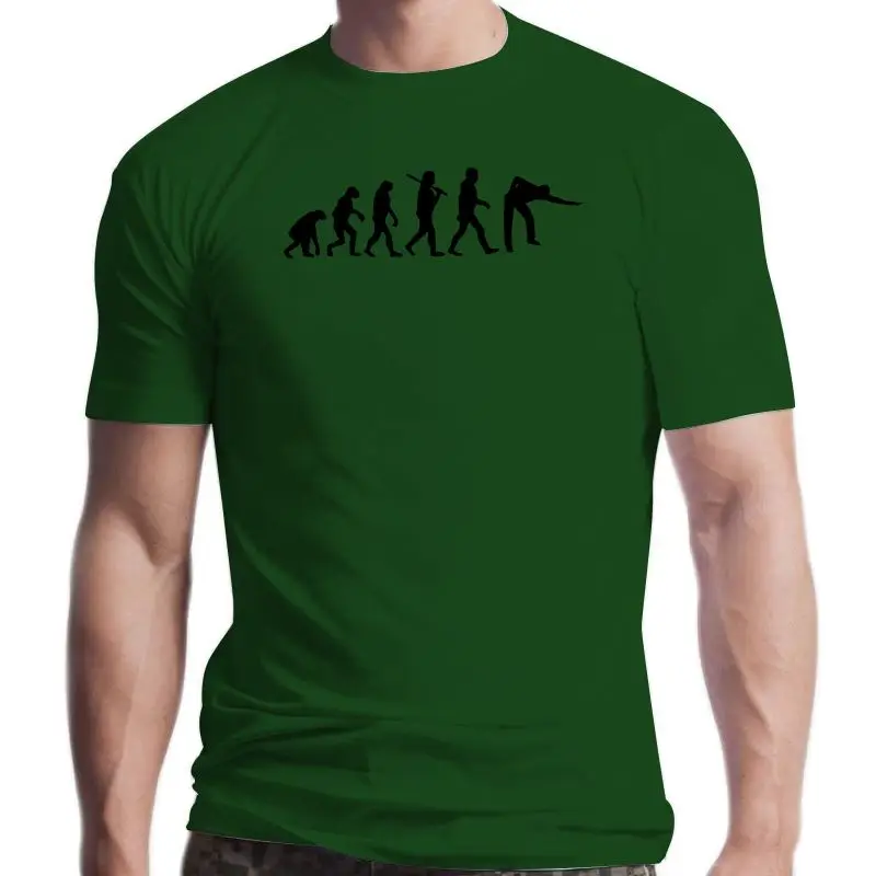 New Evolution of Snooker T-Shirt Pool TShirt Ape to Man Billiards T Shirt Size S-XXL