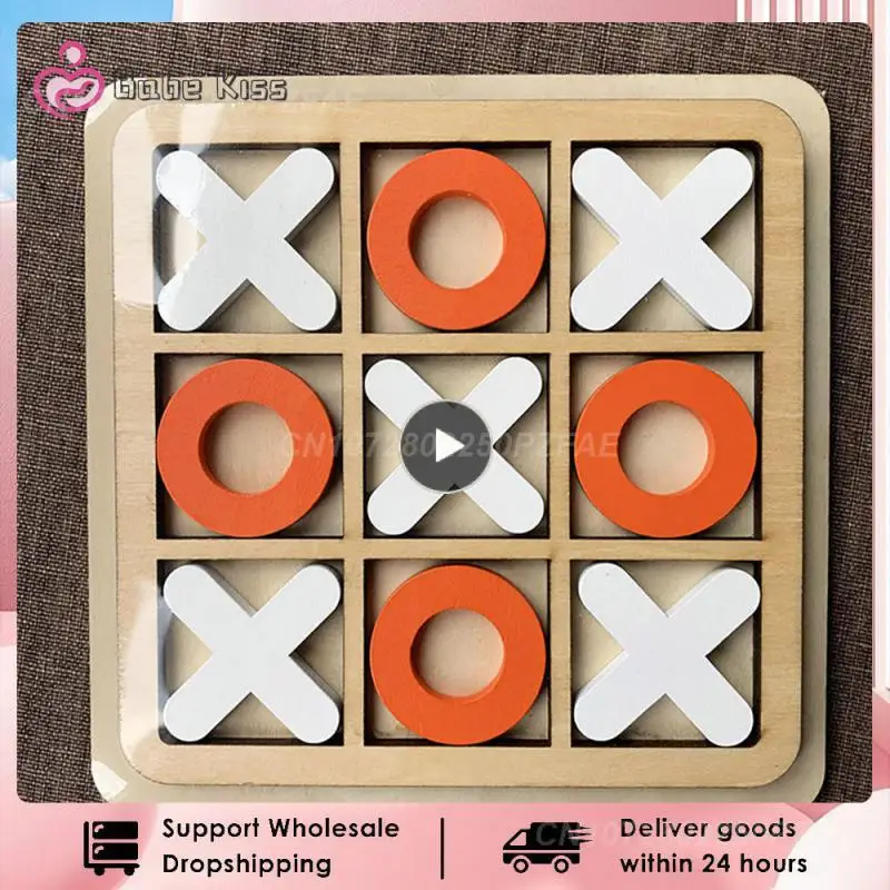 

1~10PCS Parent-Child Interaction Wooden Board Game XO Tic Tac Toe Chess Funny Developing Intelligent Educational Toy Puzzles