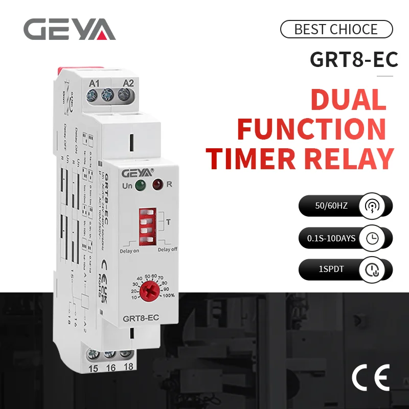 

GEYA GRT8-EC Двухфункциональное реле таймера