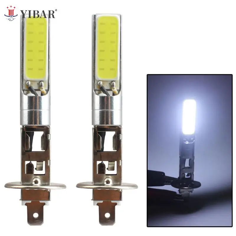 

2Pcs H1/H3 Canbus Super Bright LED Bulb White Car Fog Light Headlight COB 12V 20W 6000K Running Light Bulb Auto Motorcycle Lamps