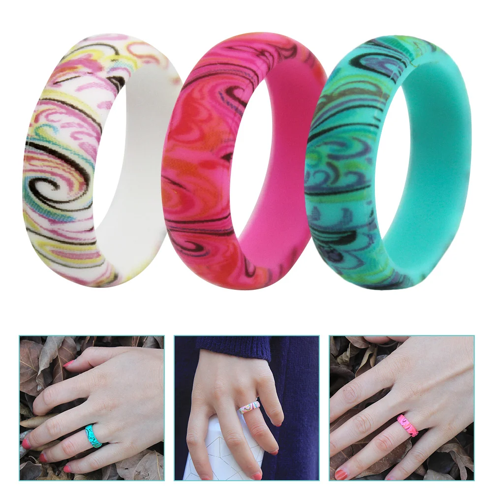 

Rings Wedding Silicone Ring Rubberthin Bands Band Stackable Athletic Workout Gym Safe