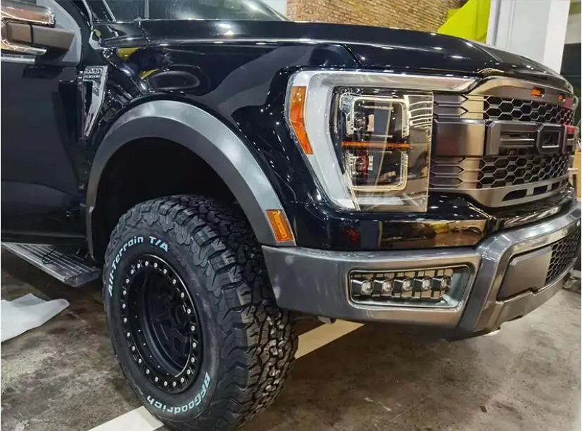 

4PCS/SET For FORD F150 F-150 2021 2022 2023 Wheel Eyebrow Round Arc Fender Flares Body Kit Cover