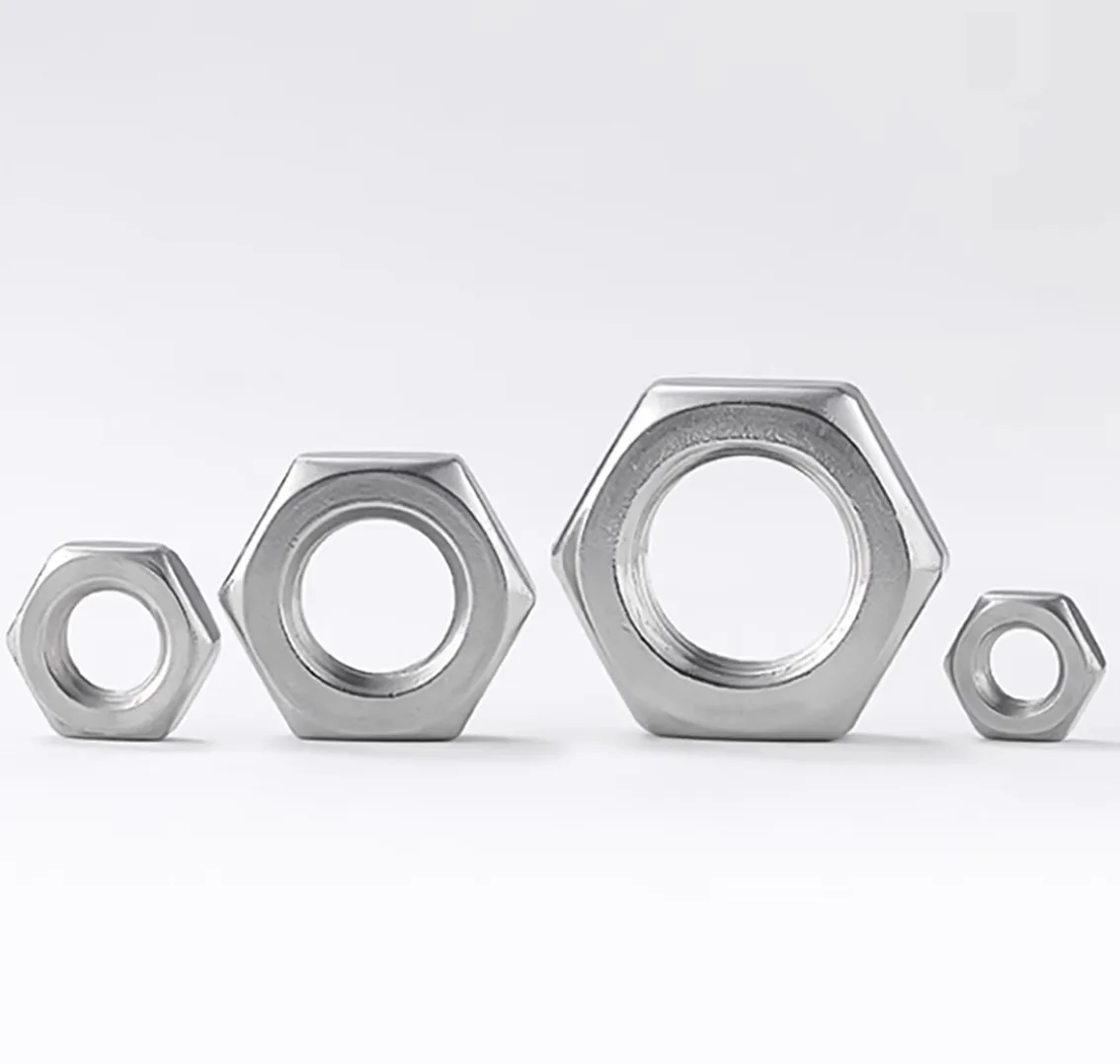 304 нержавеющая сталь тонкий шаг шестигранная тонкая гайка резьба аксессуары для