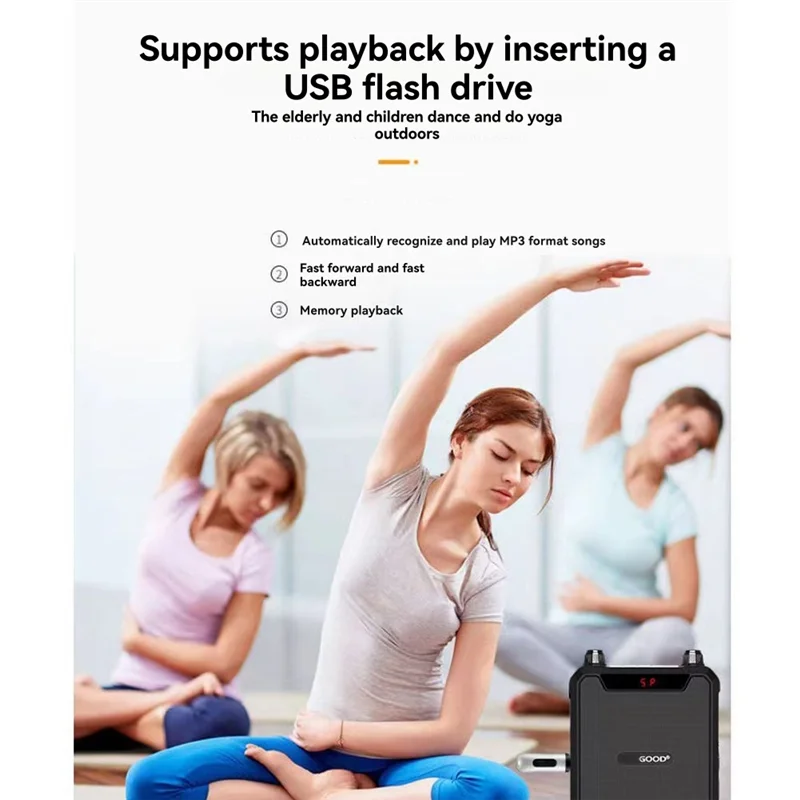Фото ABSQ-30W Портативный водонепроницаемый усилитель голоса IPX6 с беспроводным микрофоном Bluetooth-динамик для учителей Tour Guide №5
