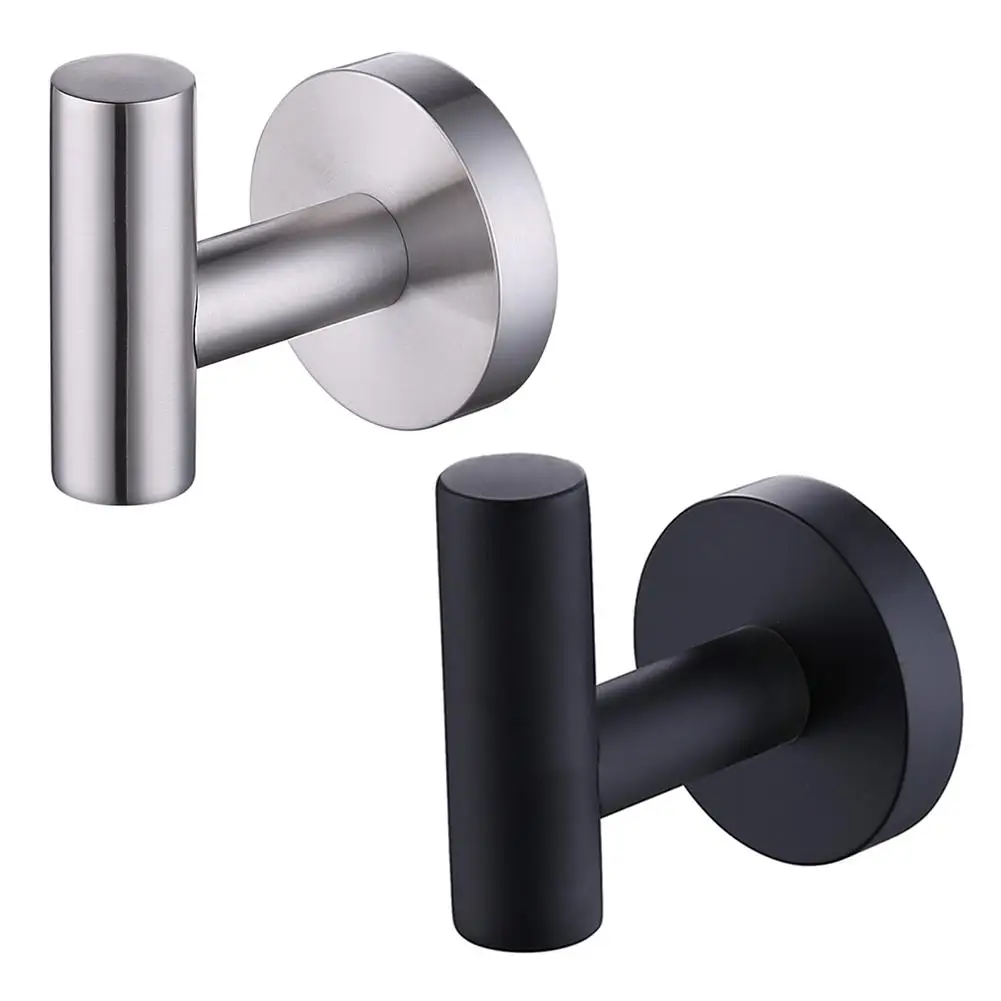 

Single Towel Hooks Stainless Steel Round Water Oil Proof Household Cloth Hat Hanger Moisture-proof Kitchen Bathroom