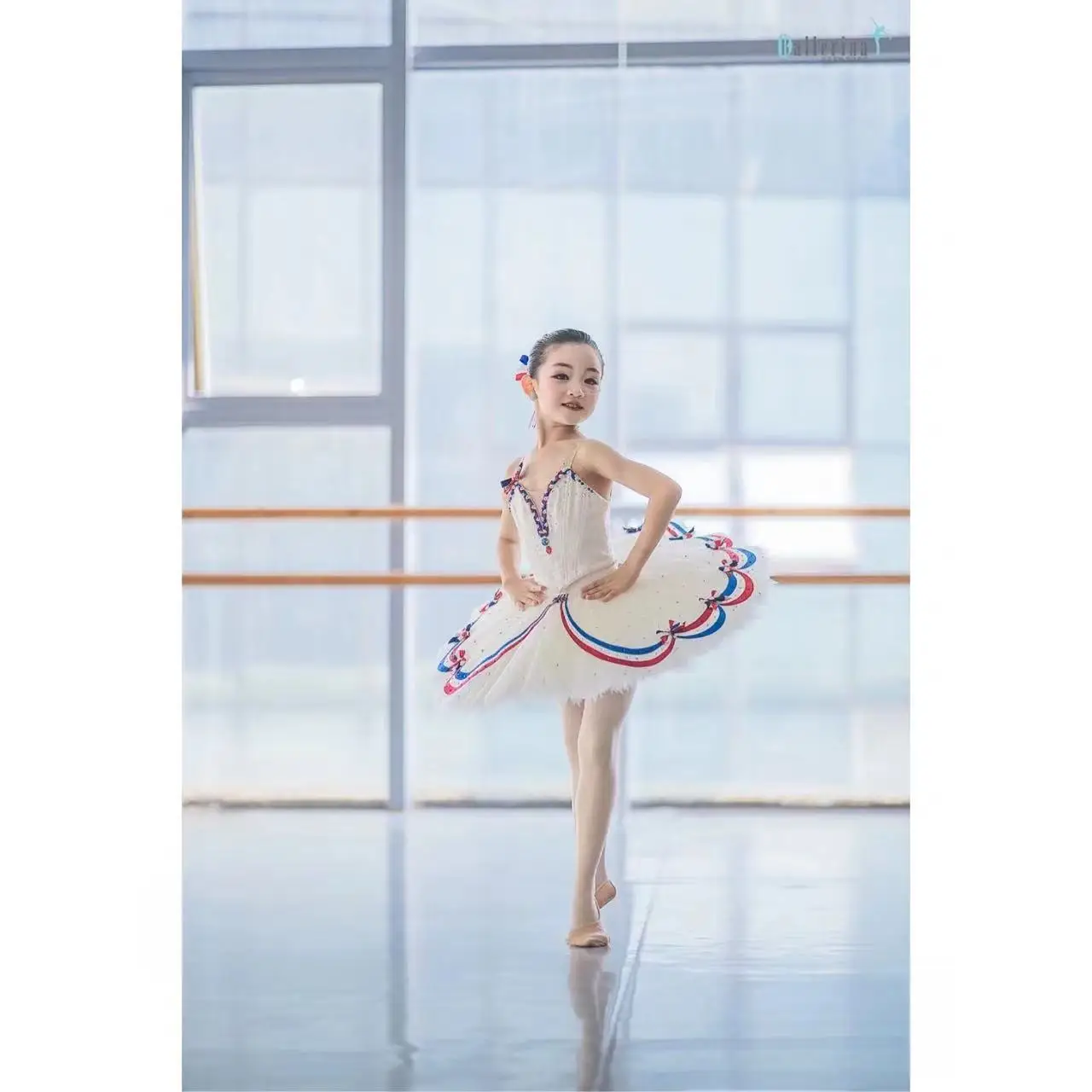 

Professional tailored White Ballet tutu dress Paris Flame Competition Solo Variations for Children and Adult clothes