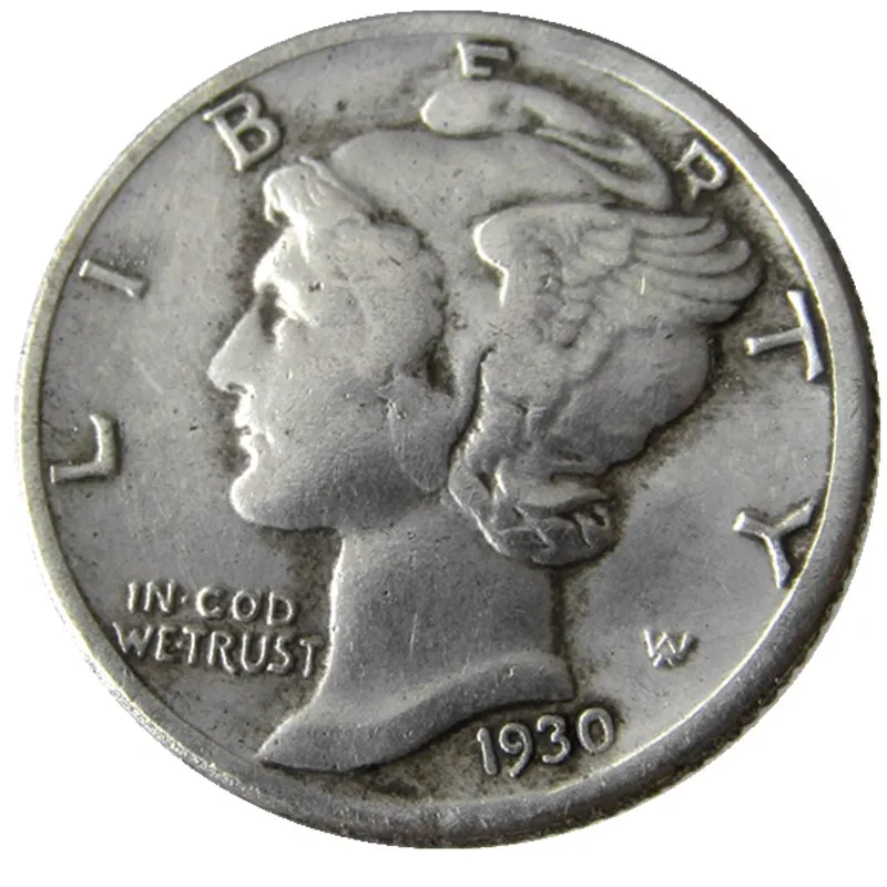 

США 1930 P/S Меркурий ГОЛОВА монета Посеребренная КОПИЯ монета