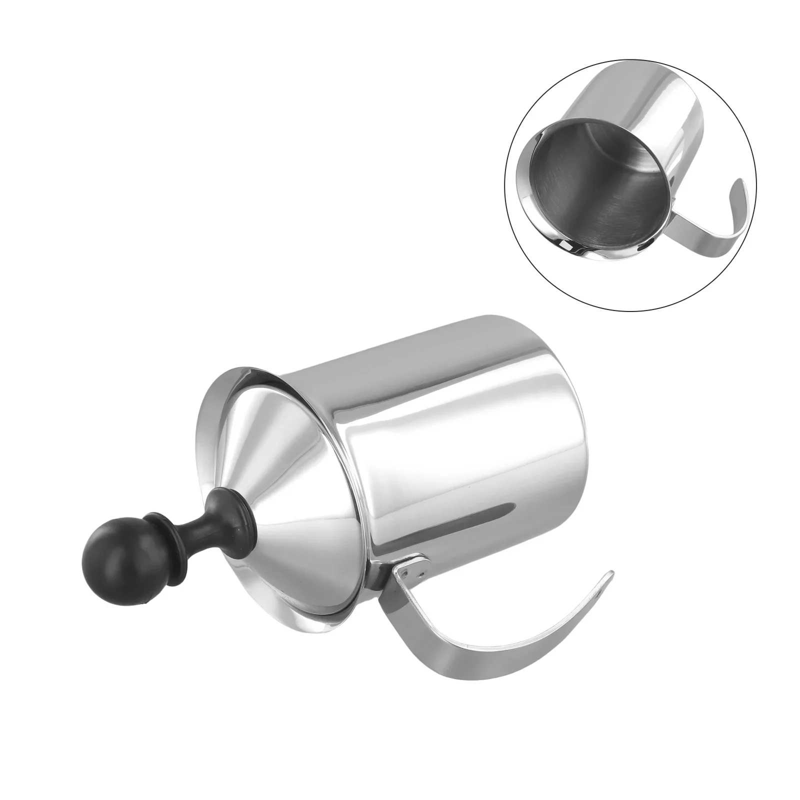 Двухслойный вспениватель молока емкостью 400 мл материал из нержавеющей стали