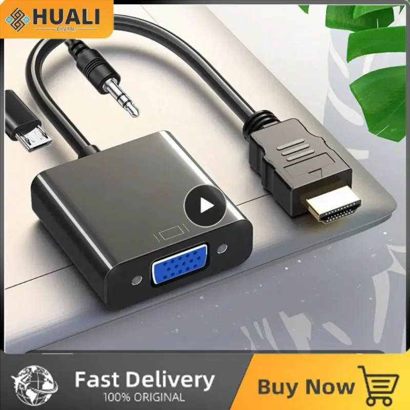 

2/4/6 шт. Hd 1080p HDMI-совместимый кабель Vga с аудио с источником питания HDMI-совместимый адаптер конвертер аксессуары для ноутбуков