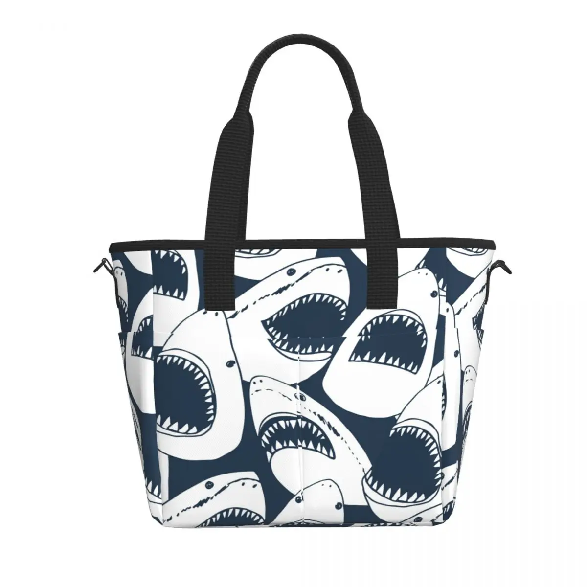 

New Fashion Bag Angry Shark Head Open Mouth Thermal Handbag Lunch Bags