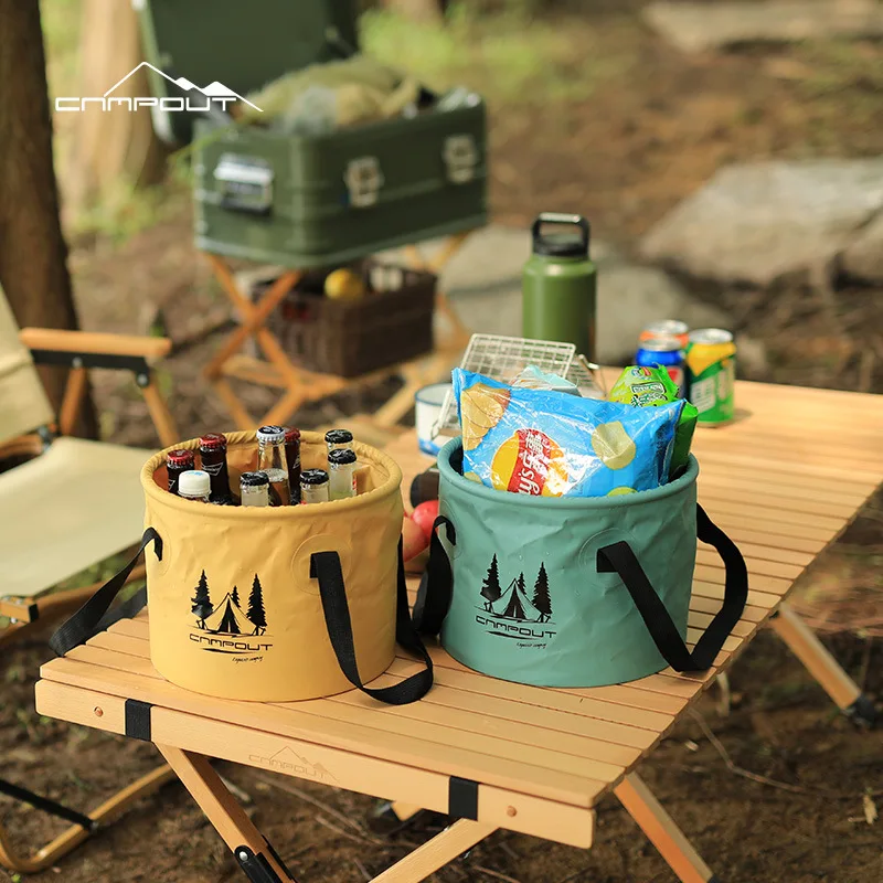 Folding Outdoor Camping Bucket Water Storage Bucket Wild Water Basin Camping Bucket Washing Fruit Washing Vegetables