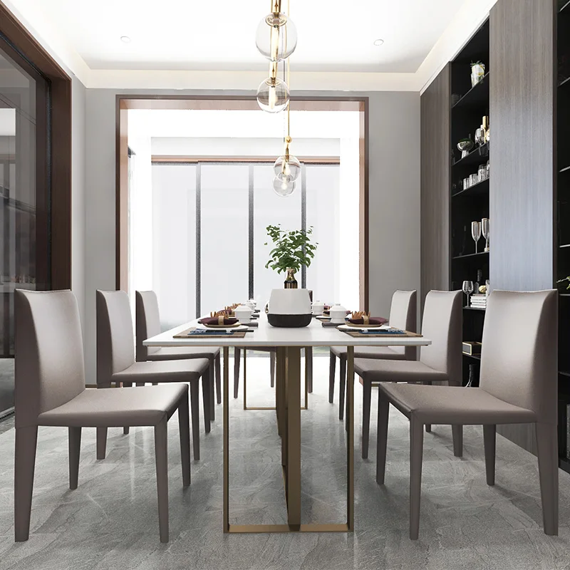 

Обеденный стул современный простой легкий роскошный дизайнерский стиль скандинавский Европейский гостиничный Конференц-зал Ресторан кож...