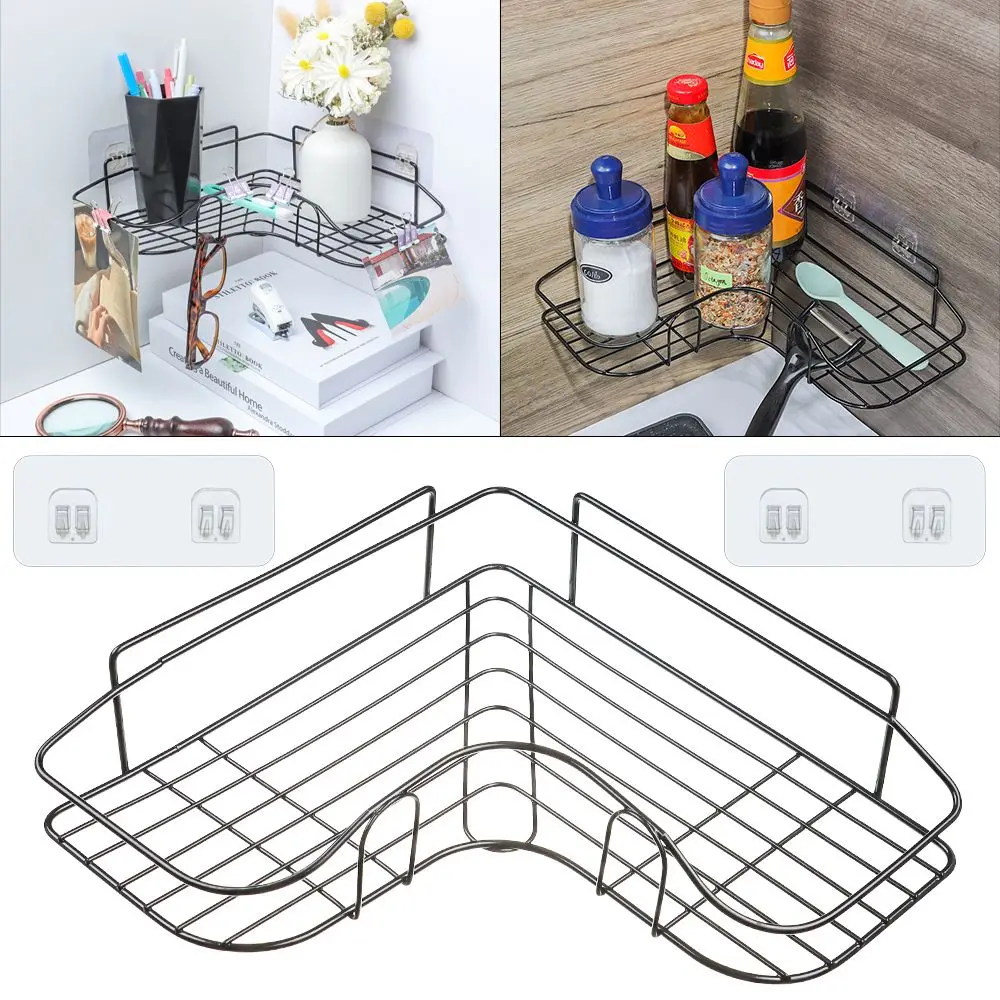 

Bathroom Shelf Shower Wall Mount Shampoo Storage Holder With Suction Cup