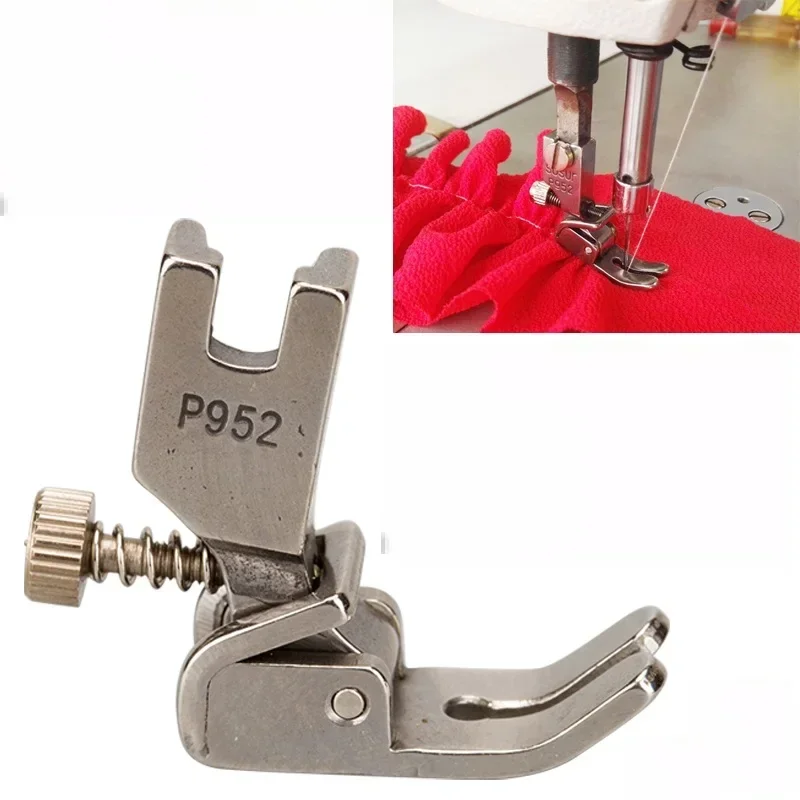 

1pcs P952 Flat Car Computer Adjustable Folding Presser Foot Wrinkling Presser Foot All Steel Sewing Machine Accessories